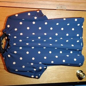 Womens Polka-Dot Blouse